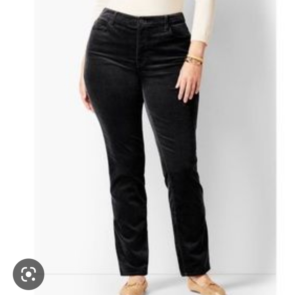 Talbots Petite Signature Fit Corduroy Pants Black Size 10P